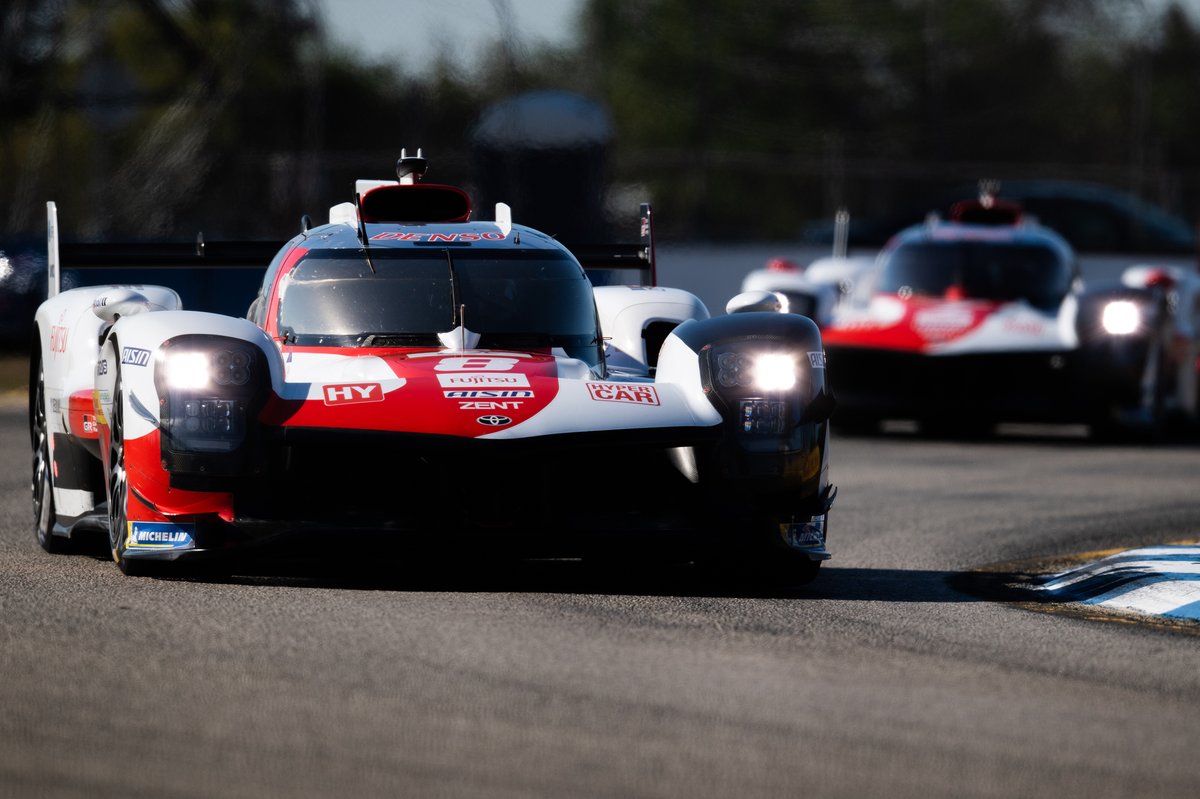 Very little separated the two Toyotas at the front for the majority of the Sebring 1000 miles