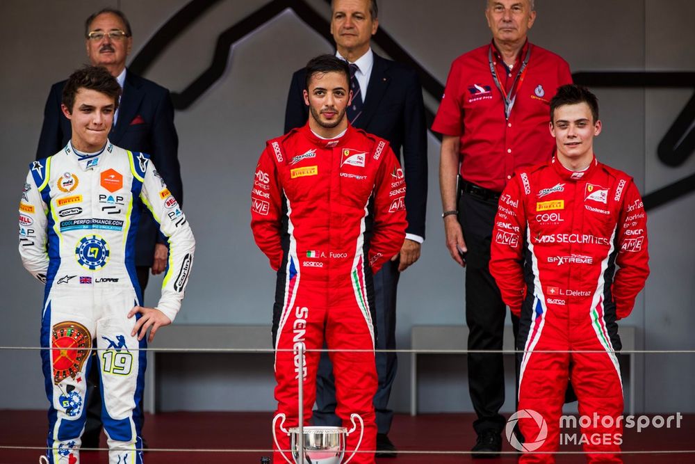 Deletraz didn't win a race in F2, but is proud of his performances against esteemed opposition including fellow 2018 Monaco podium finishers Fuoco and Norris