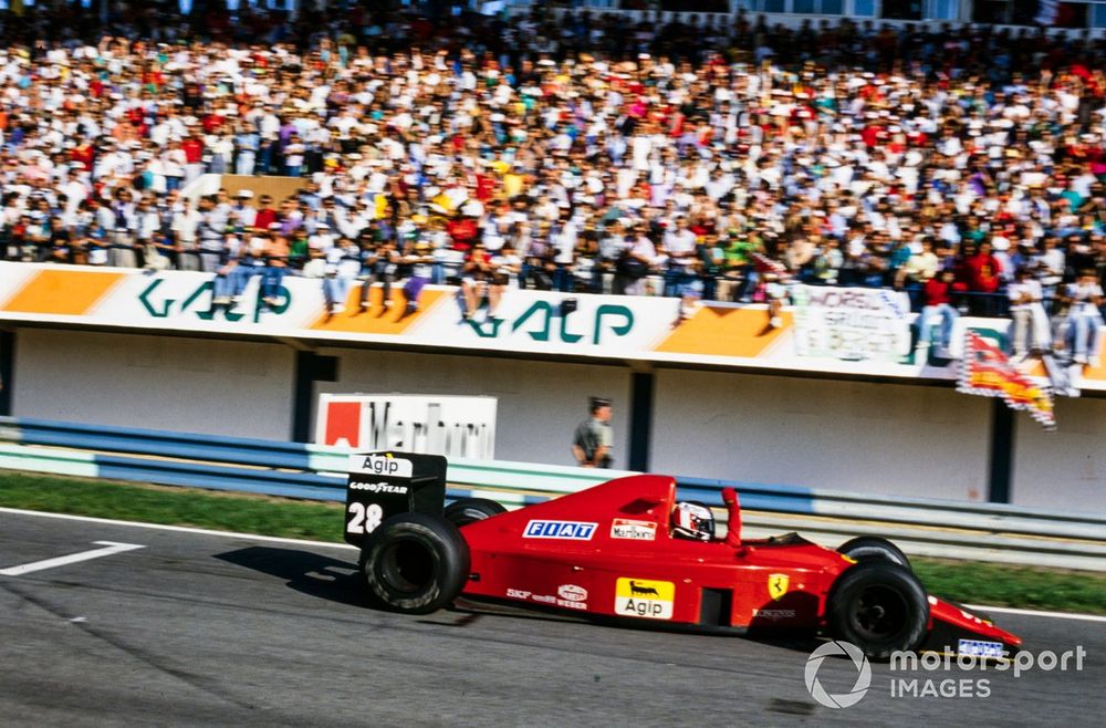 Gerhard Berger driving the Ferrari 640 in period