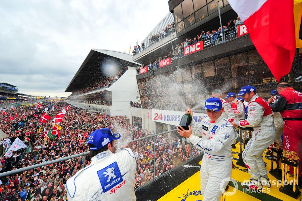Klien got to visit the podium on his Le Mans debut with the 908 in 2008